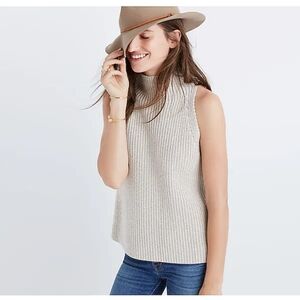 Madewell mockneck sweater vest xxs